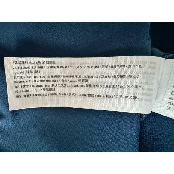 Y2K A&F Floral Midi Dress Smocked Ruffle Blue Boho Romantic Cottagecore Sz SP - Picture 10 of 11